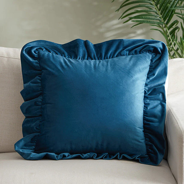 Velvet Ruffle Cushion