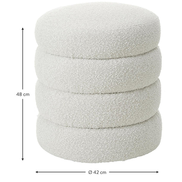 Bouclé Ottoman