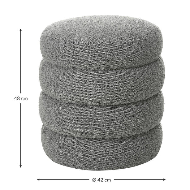 Bouclé Ottoman