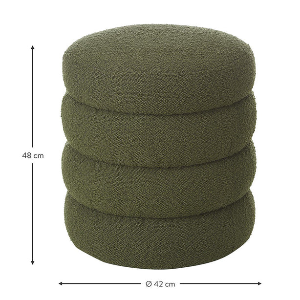 Bouclé Ottoman