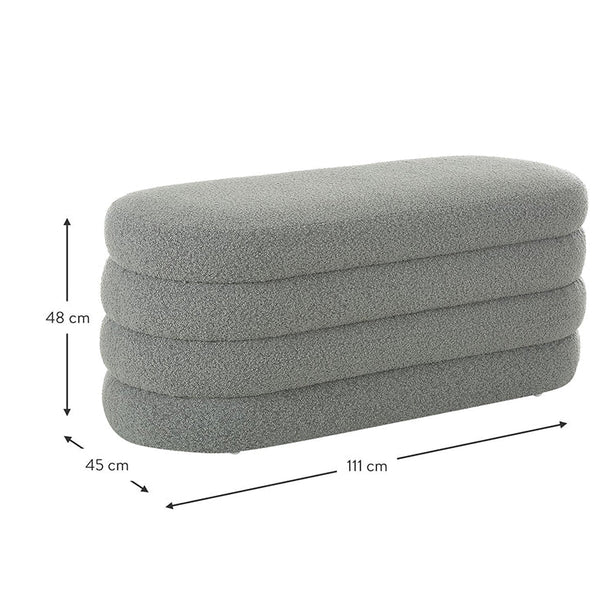 Bouclé Ottoman