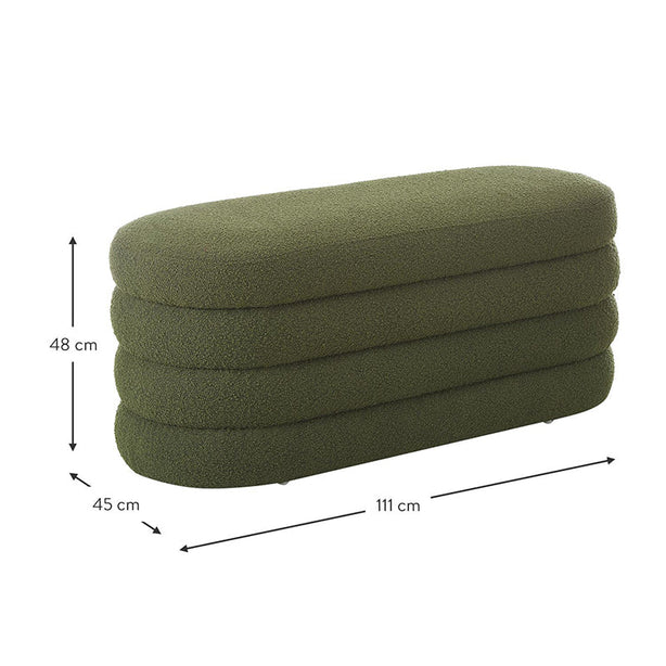 Bouclé Ottoman