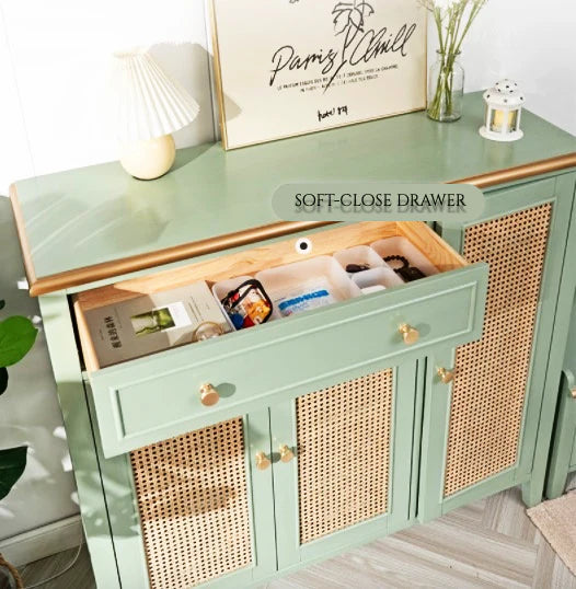 Ivy Rattan Shoe Cabinet