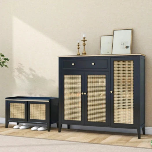 Ivy Rattan Shoe Cabinet