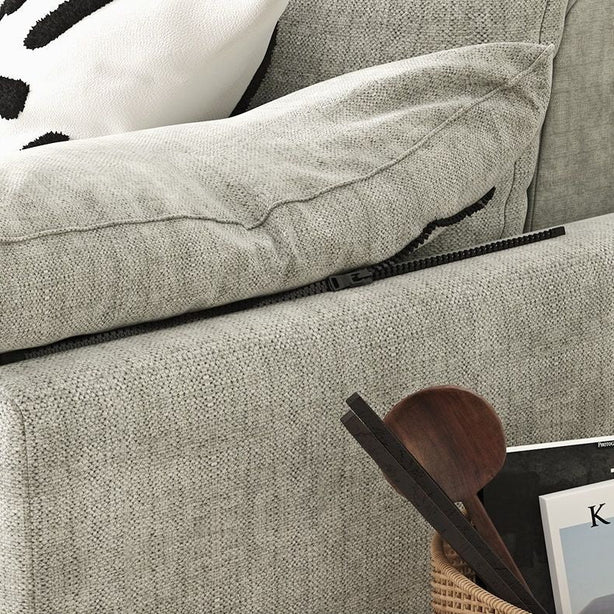 Oak Linen Sofa