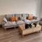 Oak Linen Sofa