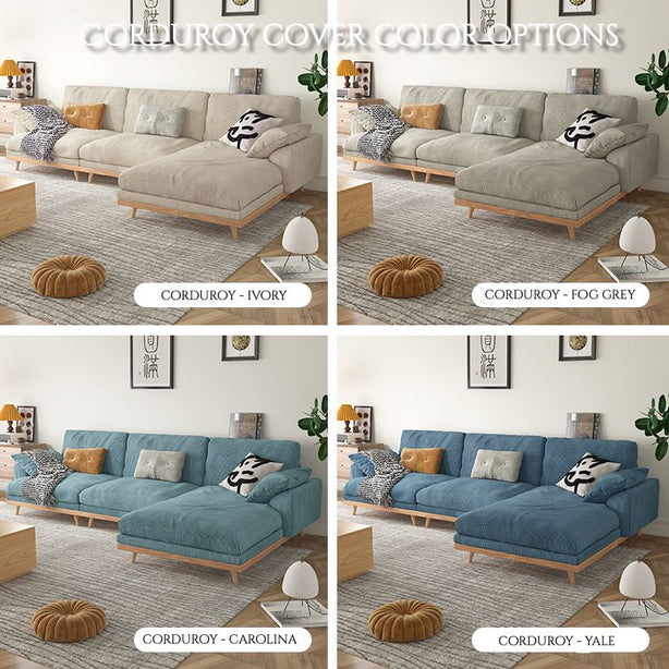 Oak Linen Sofa
