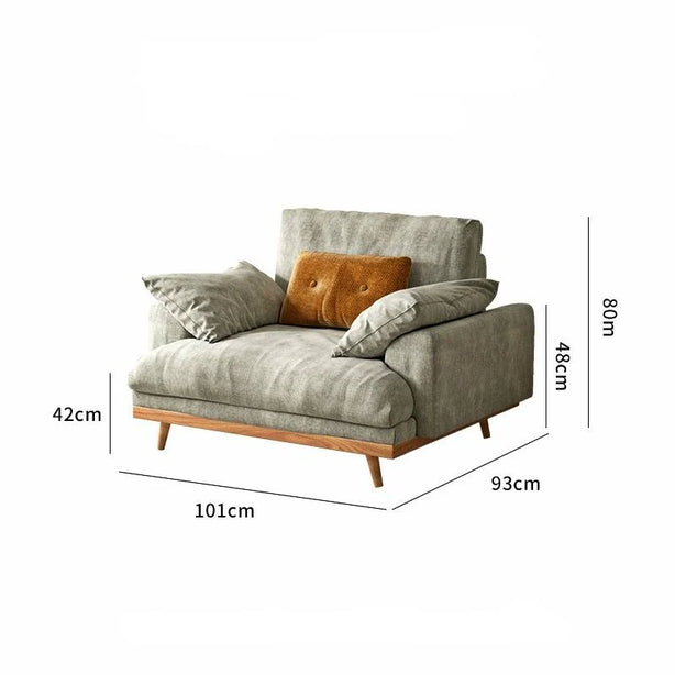 Oak Linen Sofa