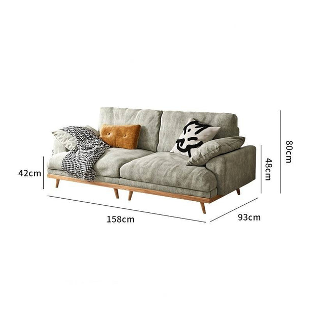 Oak Linen Sofa