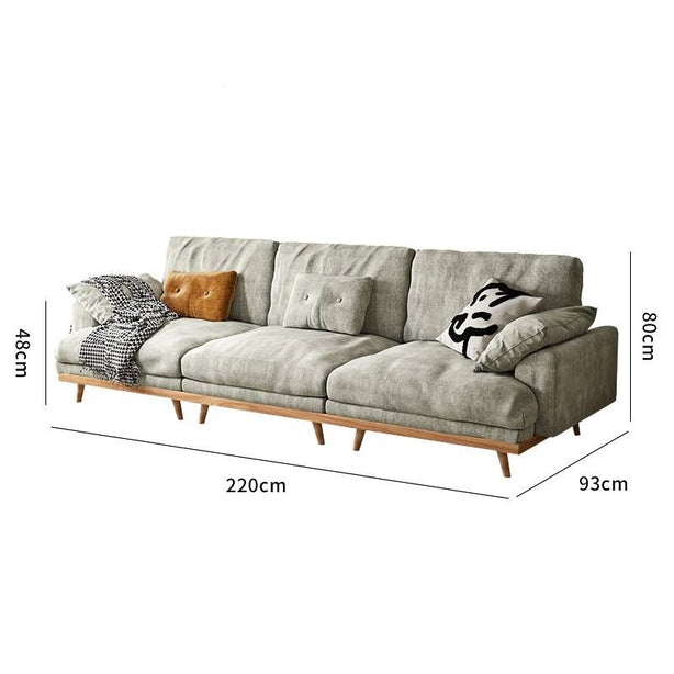 Oak Linen Sofa