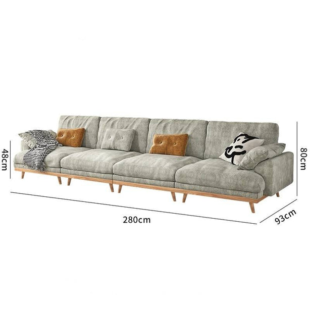 Oak Linen Sofa