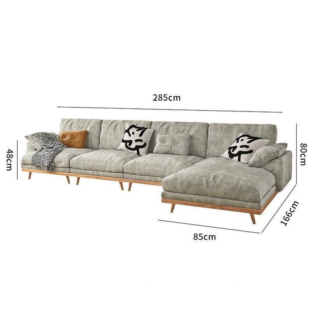 Oak Linen Sofa