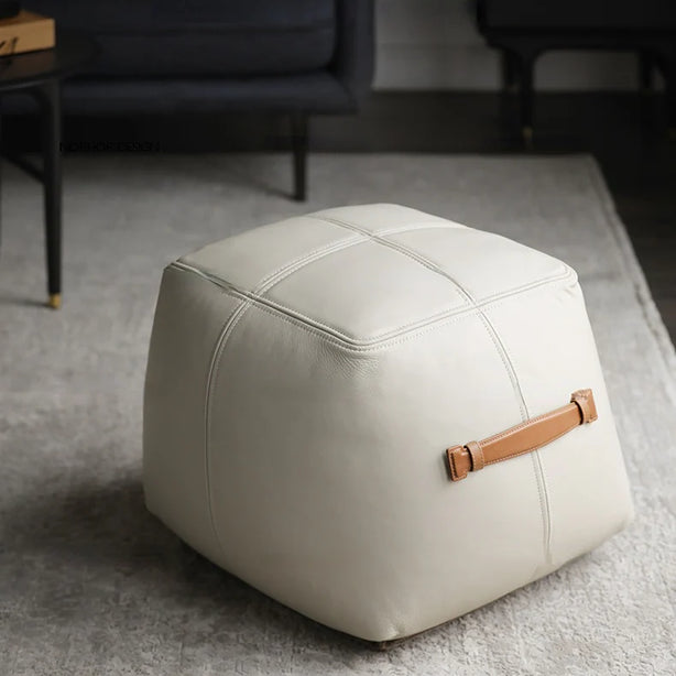 Cowhide Leather Ottoman