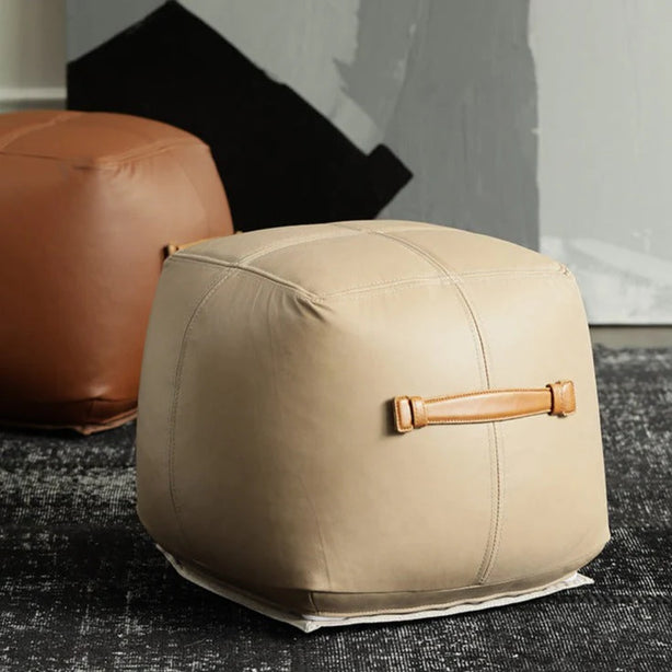 Cowhide Leather Ottoman