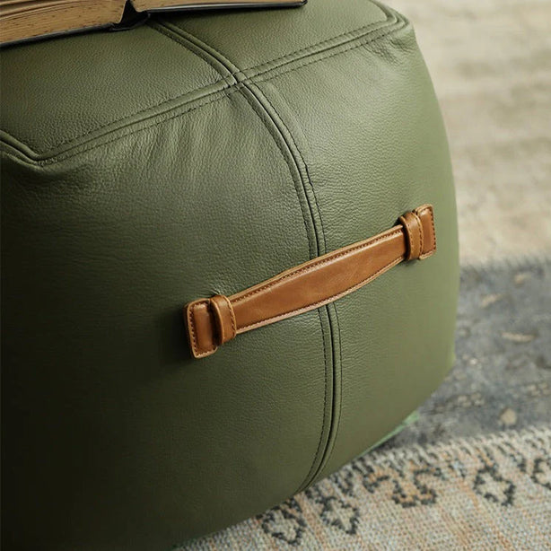 Cowhide Leather Ottoman