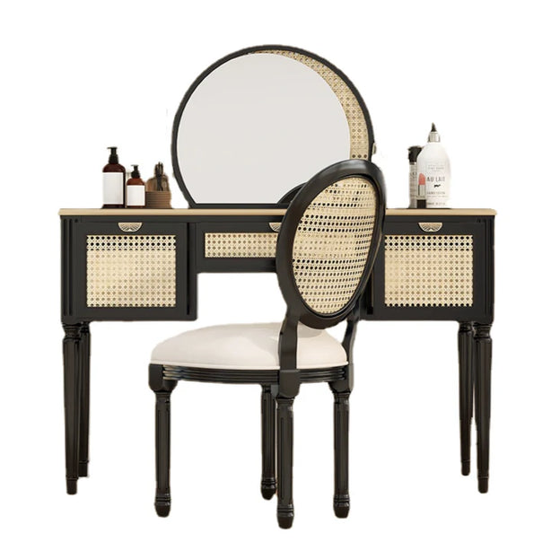 Ivy Rattan Vanity Set