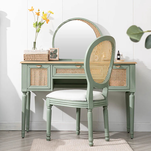 Ivy Rattan Vanity Set