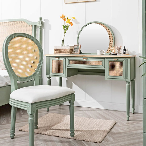Ivy Rattan Vanity Set