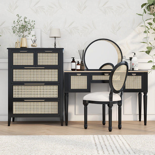 Ivy Rattan Vanity Set