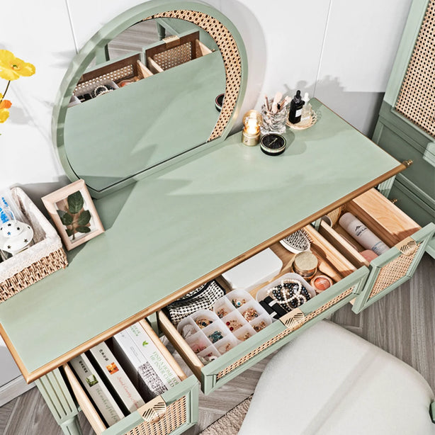 Ivy Rattan Vanity Set