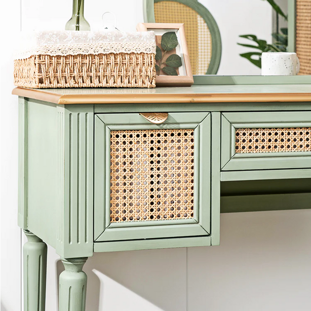 Ivy Rattan Vanity Set