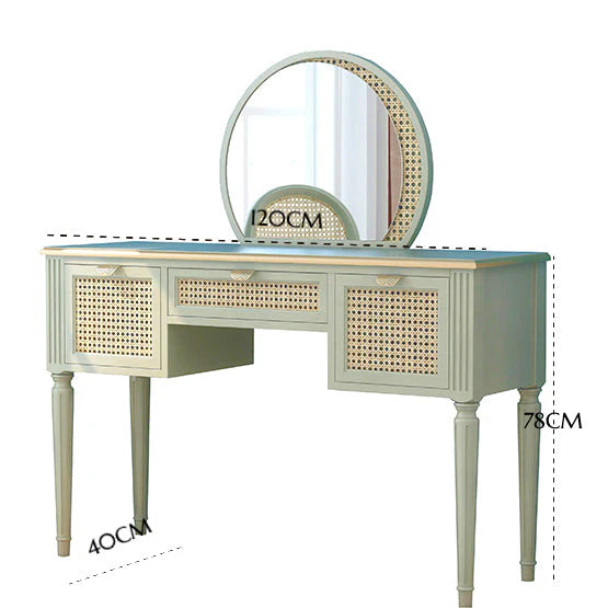 Ivy Rattan Vanity Set