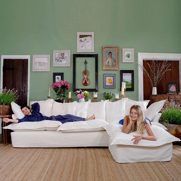 French Pinewood Sofa