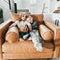 Italian Cowhide Leather Sofa