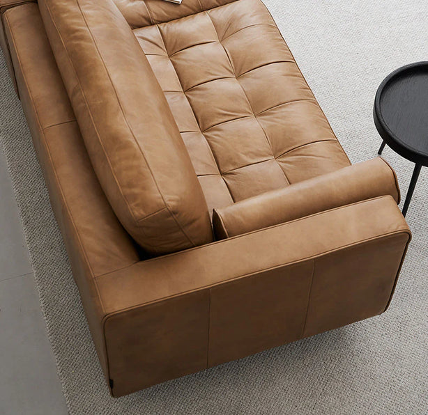 Italian Cowhide Leather Sofa