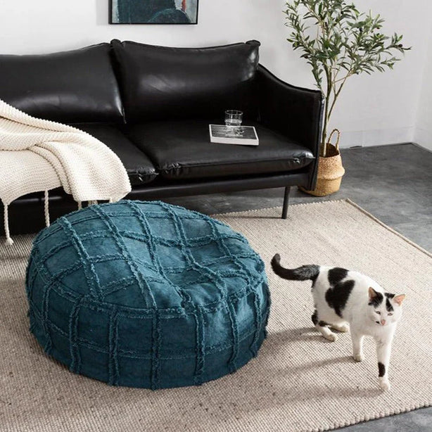 Cotton Tassel Pouf