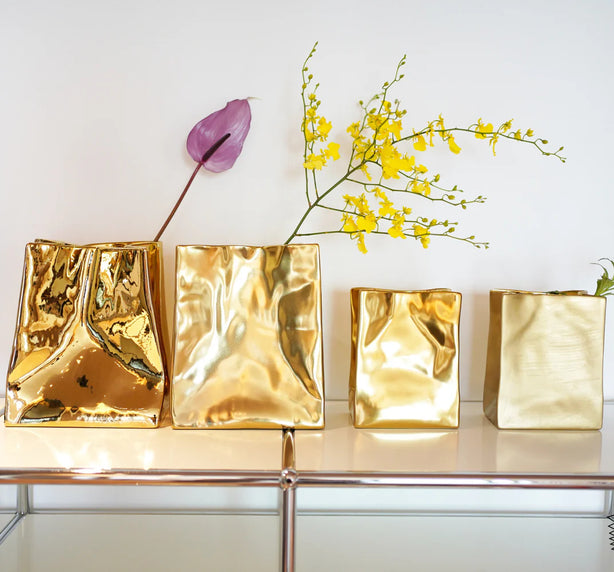 Gold Leaf Vase