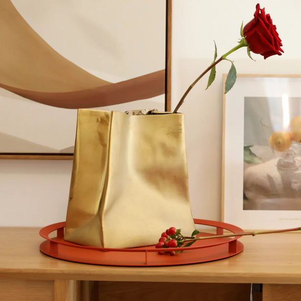 Gold Leaf Vase