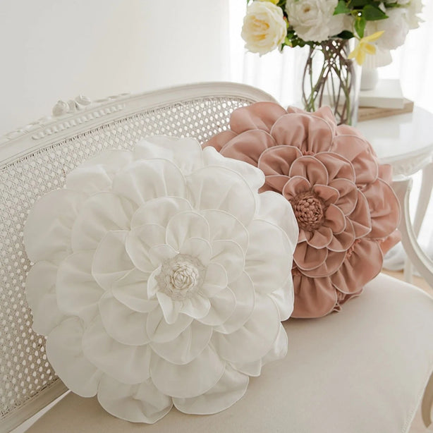 Handwoven Floral Cushion