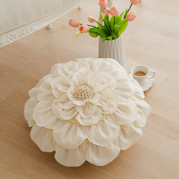 Handwoven Floral Cushion
