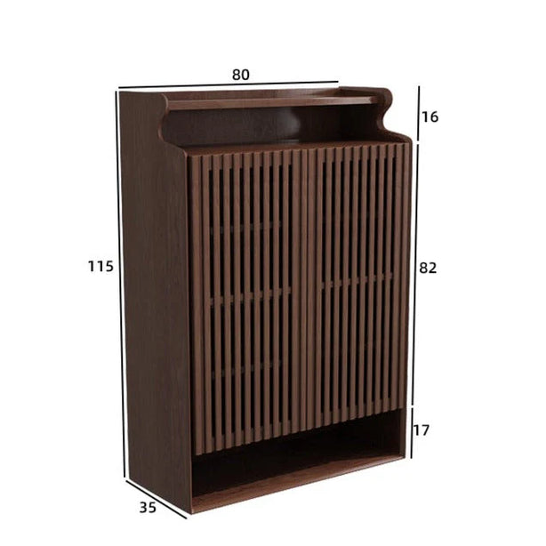 Walnut Shoe Cabinet