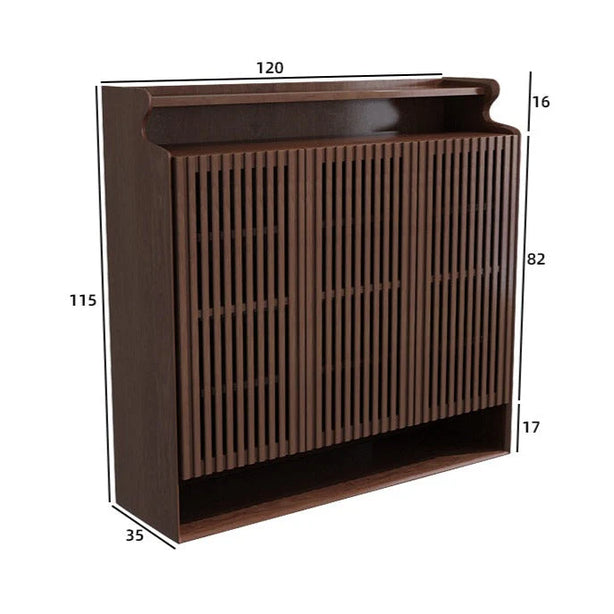 Walnut Shoe Cabinet