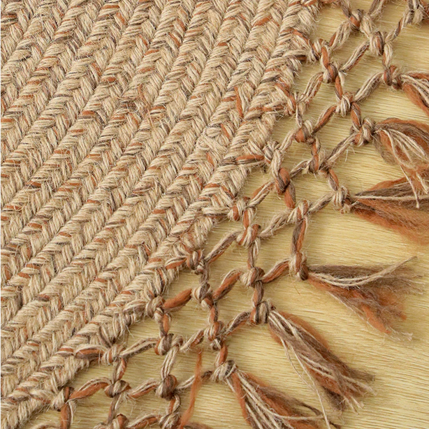 Round Tassel Jute Rug