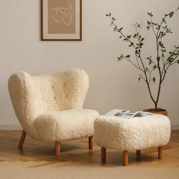 Bouclé Wingback Chair