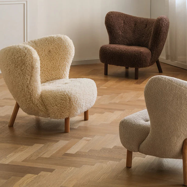 Bouclé Wingback Chair