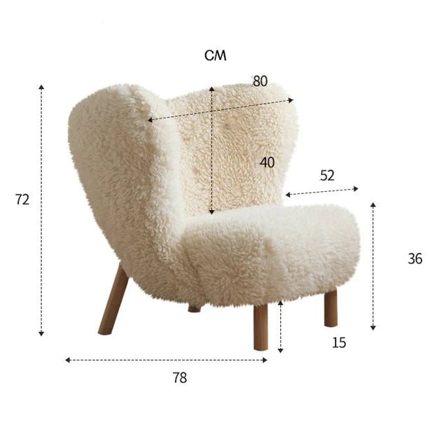 Bouclé Wingback Chair