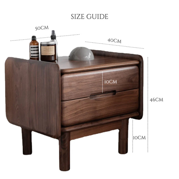 Walnut Bedside Table