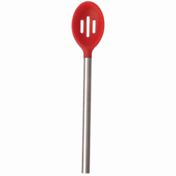 Silicone Slotted Spoon - Stainless Steel Handle