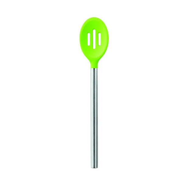 Silicone Slotted Spoon - Stainless Steel Handle