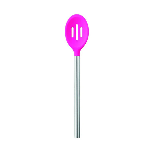 Silicone Slotted Spoon - Stainless Steel Handle