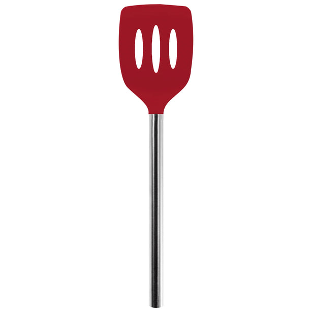 Silicone Slotted Turner with Stainless Steel Handle