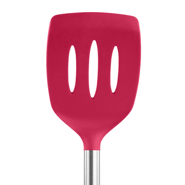 Silicone Slotted Turner with Stainless Steel Handle