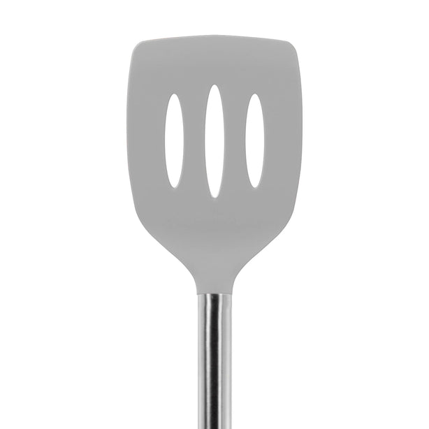 Silicone Slotted Turner with Stainless Steel Handle