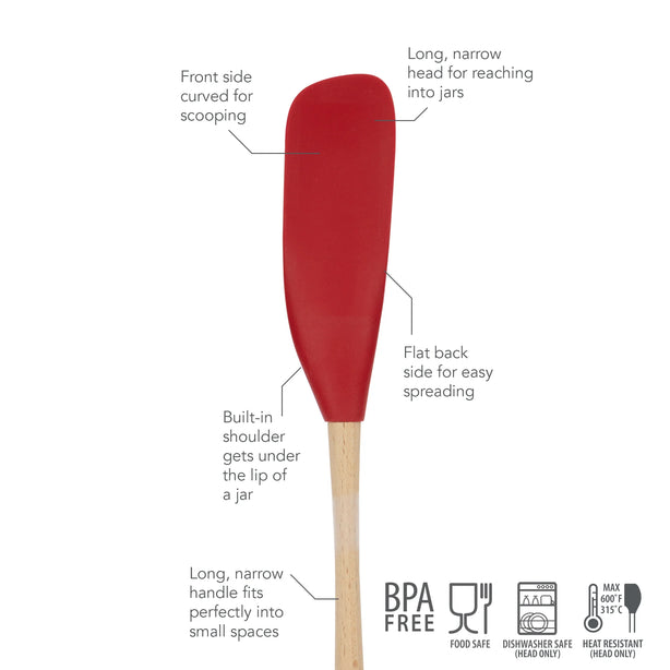 Flex-Core® Wood Handled Jar Scraper