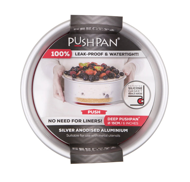 PushPan Deep Round Cake Pan - Anodised Aluminium