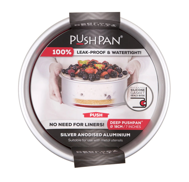 PushPan Deep Round Cake Pan - Anodised Aluminium